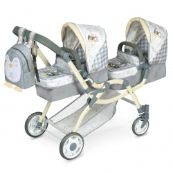 Wózek dla lalek bliźniaczek DeCuevas Toys 80347