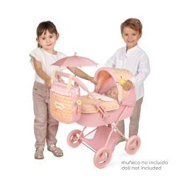 Składany wózek dla lalek z parasolem i pluszakiem Honey DeCuevas 85070 | DeCuevas Toys
